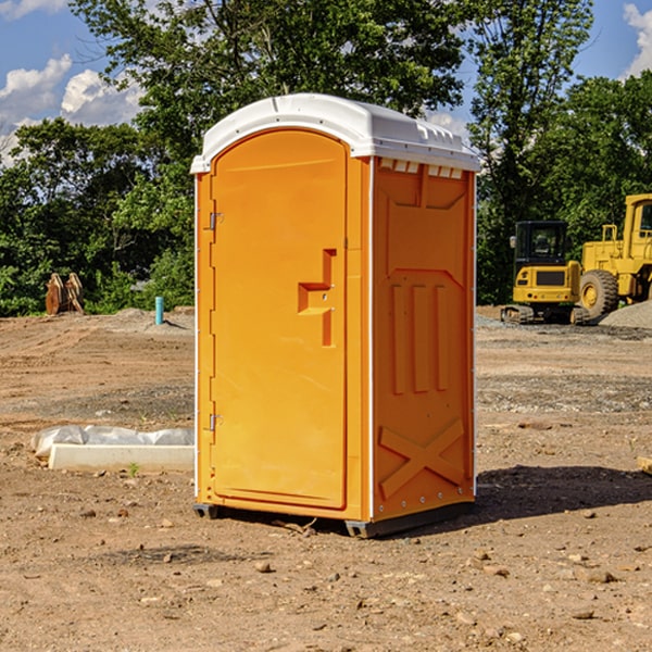 how often are the portable restrooms cleaned and serviced during a rental period in Pottersville